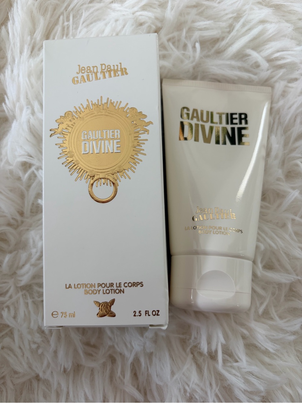 Jean Paul Gaultier Divine Body Lotion - White & Gold Accents
